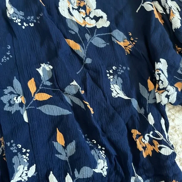Maurice’s Navy Floral Kimono Cover Up Size L/LX - Picture 5 of 6